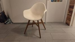IKEA FANBYN Esszimmerstuhl  weiß/Holz, 49 cm