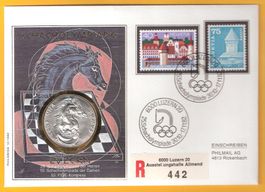 25.Schacholympiadebrief 442 Luzern/Hans Erni Rössli-Medallie