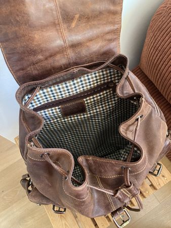 Echtleder Rucksack Rada Nature Tasche Beutel Damen Frauen