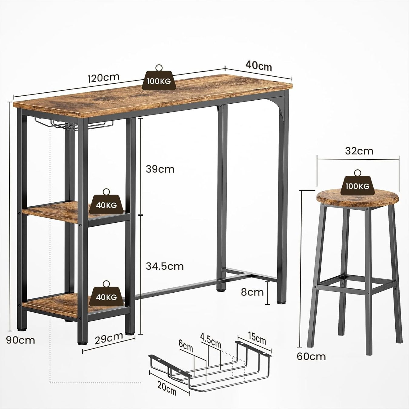 Tischset: Bartisch mit Barhocker – Neu (gemäss Beschreibung) aus Sins von Taschending 7