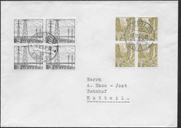 1950 Luftpost BERN speziell frankiert 3Rp. verschied. ab 1.-