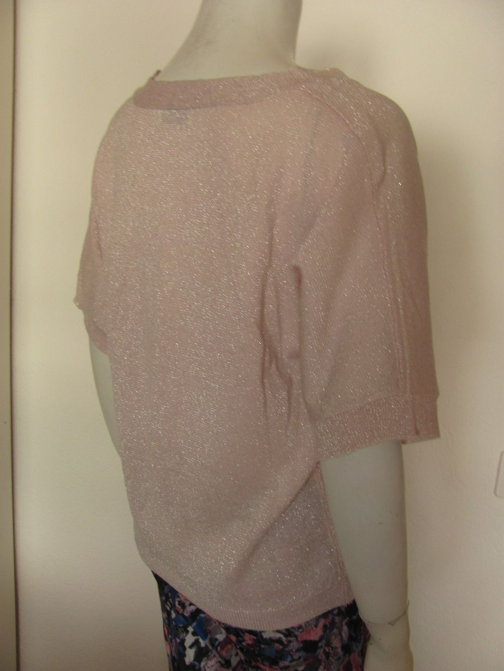 La Redoute Maglioni & Felpe: Damen Pullover kurzarm rosa Glitzer V-Ausschnitt neu – Usato da Gümligen venduto da Fantapanda 3