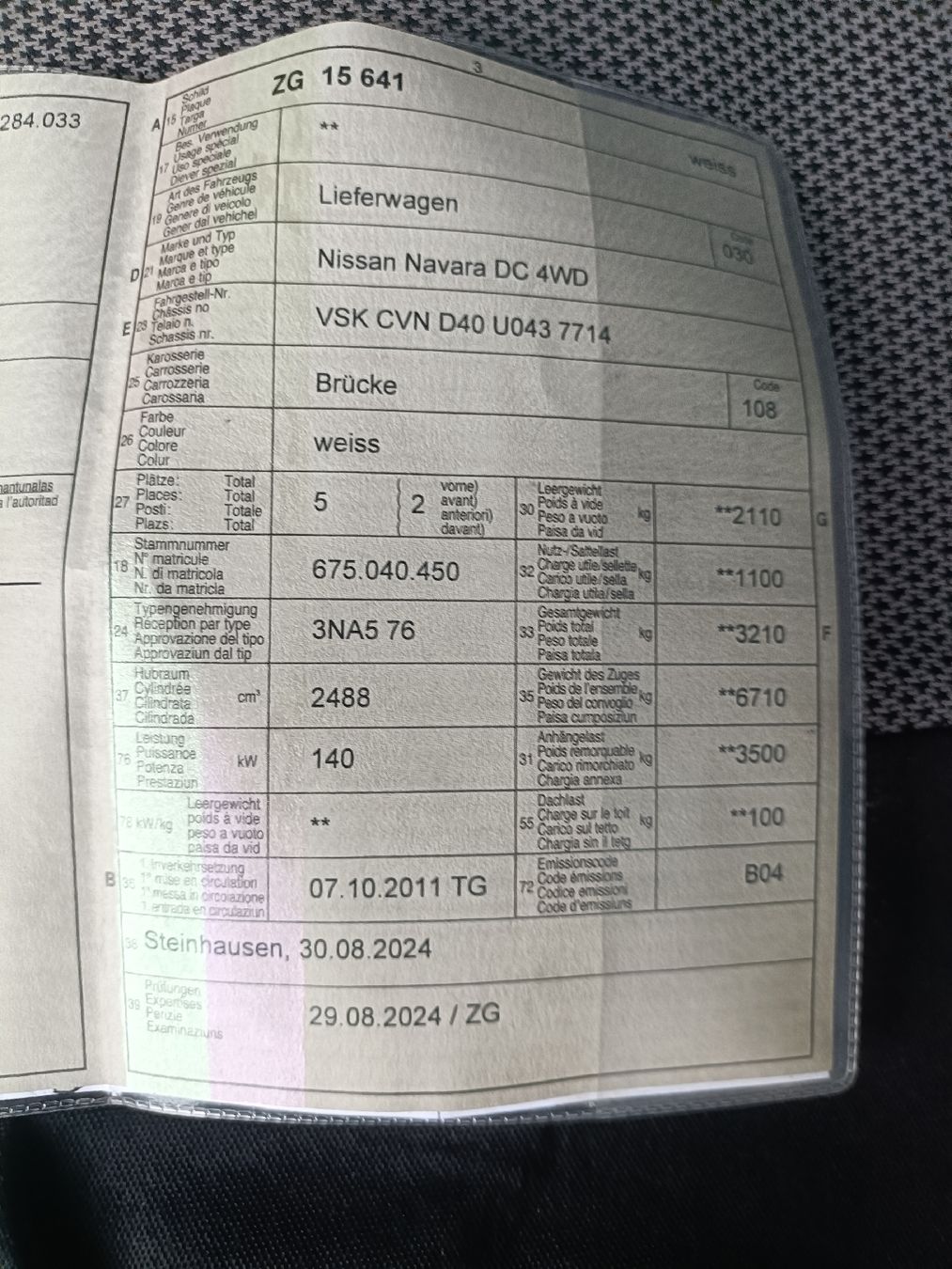 Nissan Automobili: Nissan Navara – Difettoso da Sihlbrugg venduto da Z...D 6