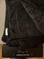Samthus Gewichtsdecke Sherpa Fleece schwarz neuwertig