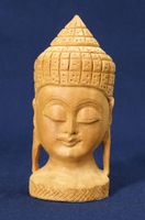 Buddha Kopf, aus Holz