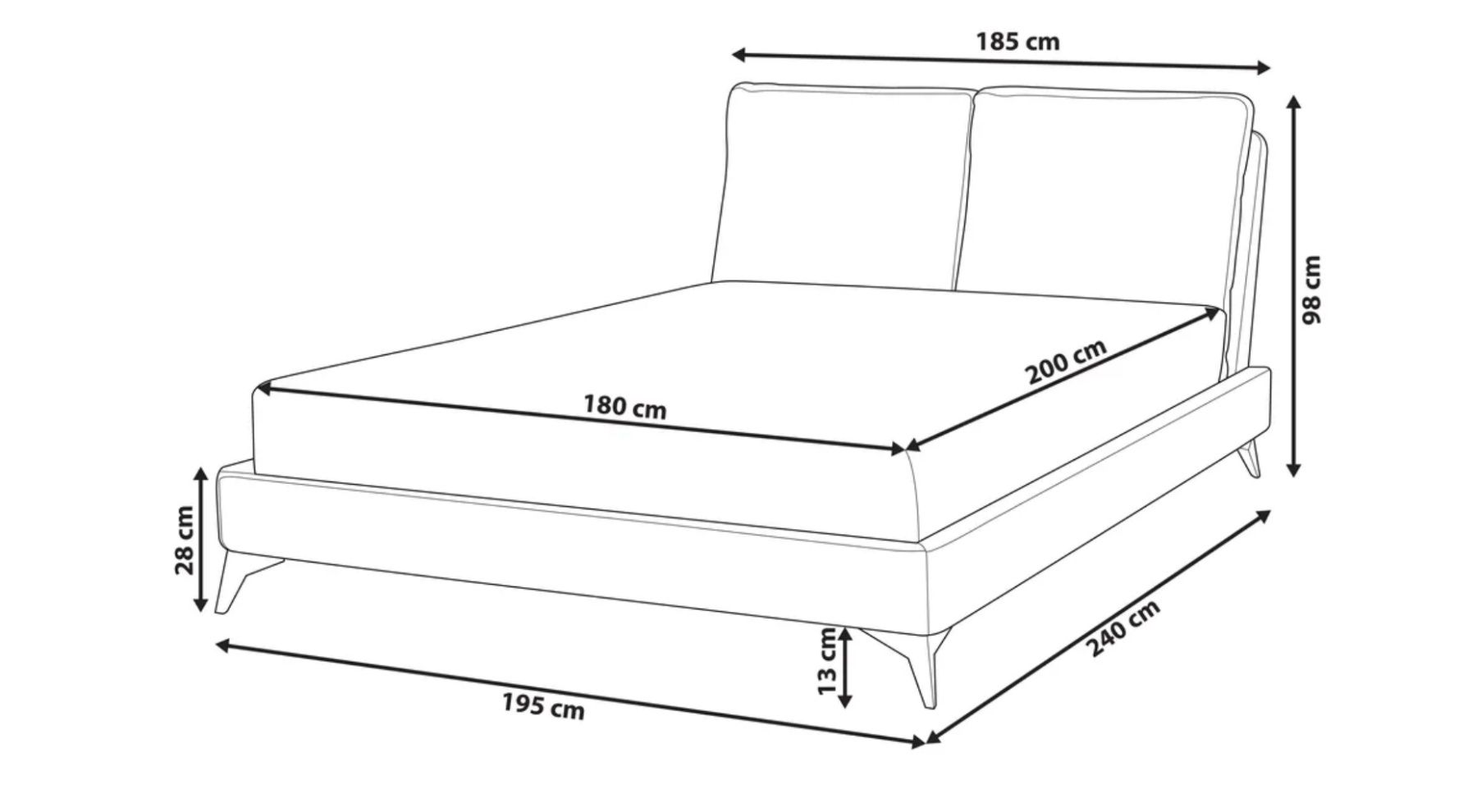Beliani Betten: Bett mit Lattenrost Chenillegewebe 180 x 200 cm Hellbeige – Gebraucht aus Zürich von Schego881 2
