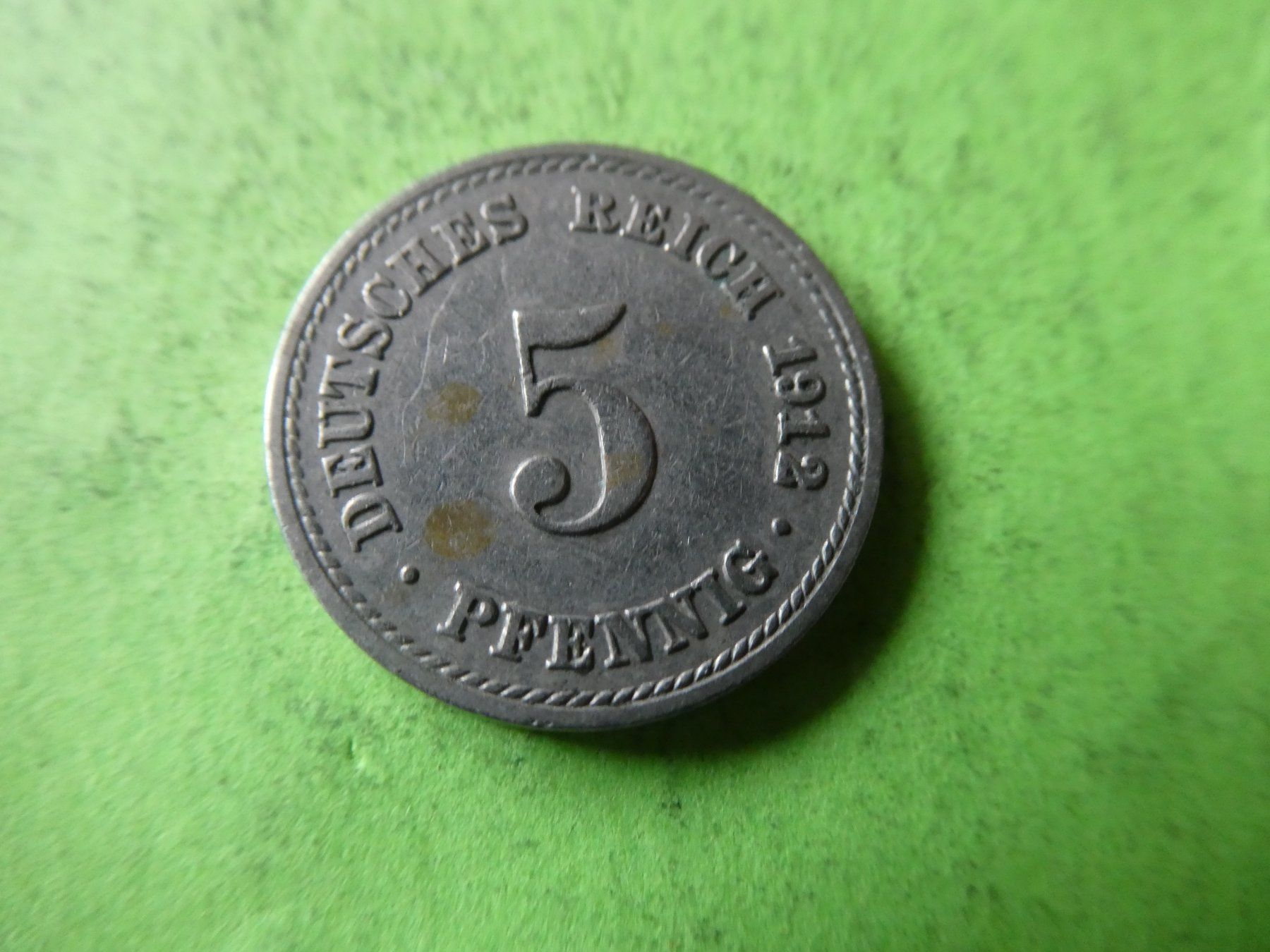 Tutti le monete: Dt. Reich 1912 A, 5 Pfennig – Usato da Hinterforst venduto da Rohusri