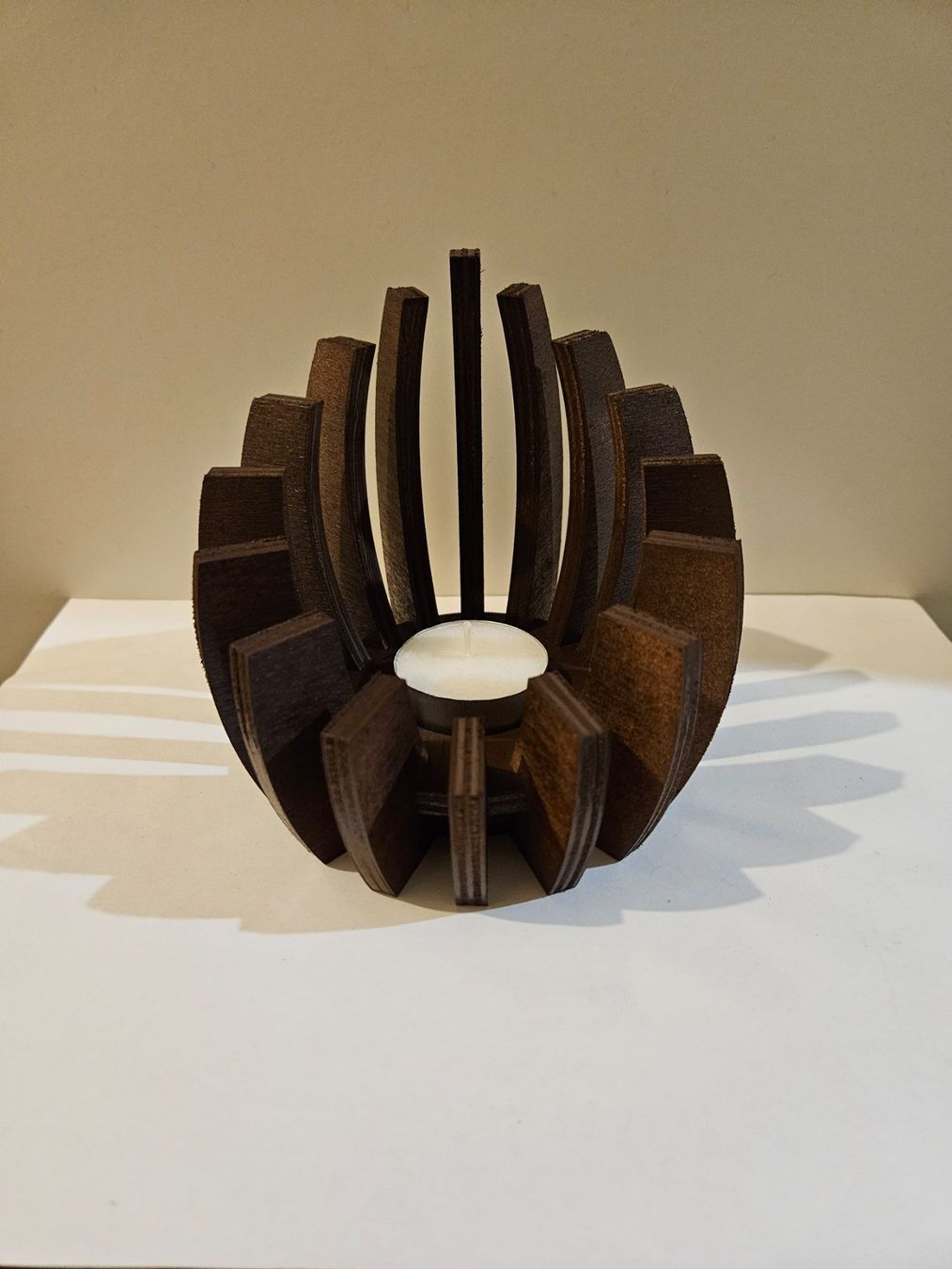 Portacandele: Teelichthalter Holz – Nuovo (secondo la descrizione) da Brunnen venduto da kent03 1