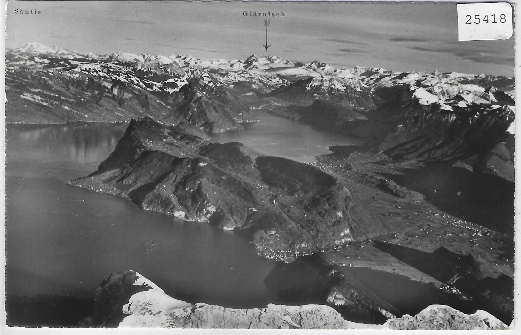Cartoline postali: Pilatus-Kulm - Blick auf Glarneralpen – Antico da Ettingen venduto da Kartenplanet
