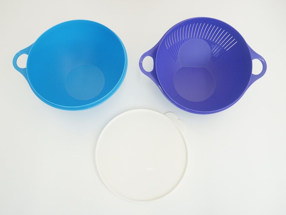 Tupperware Sieb Mit Griff, 2 Liter, Blau – Spülmaschinenfest & BPA-frei