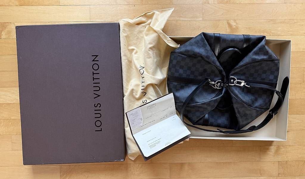Louis Vuitton Borse: Louis Vuitton Keepall 45 Damier Graphite – Usato da epalinges venduto da Misterazz