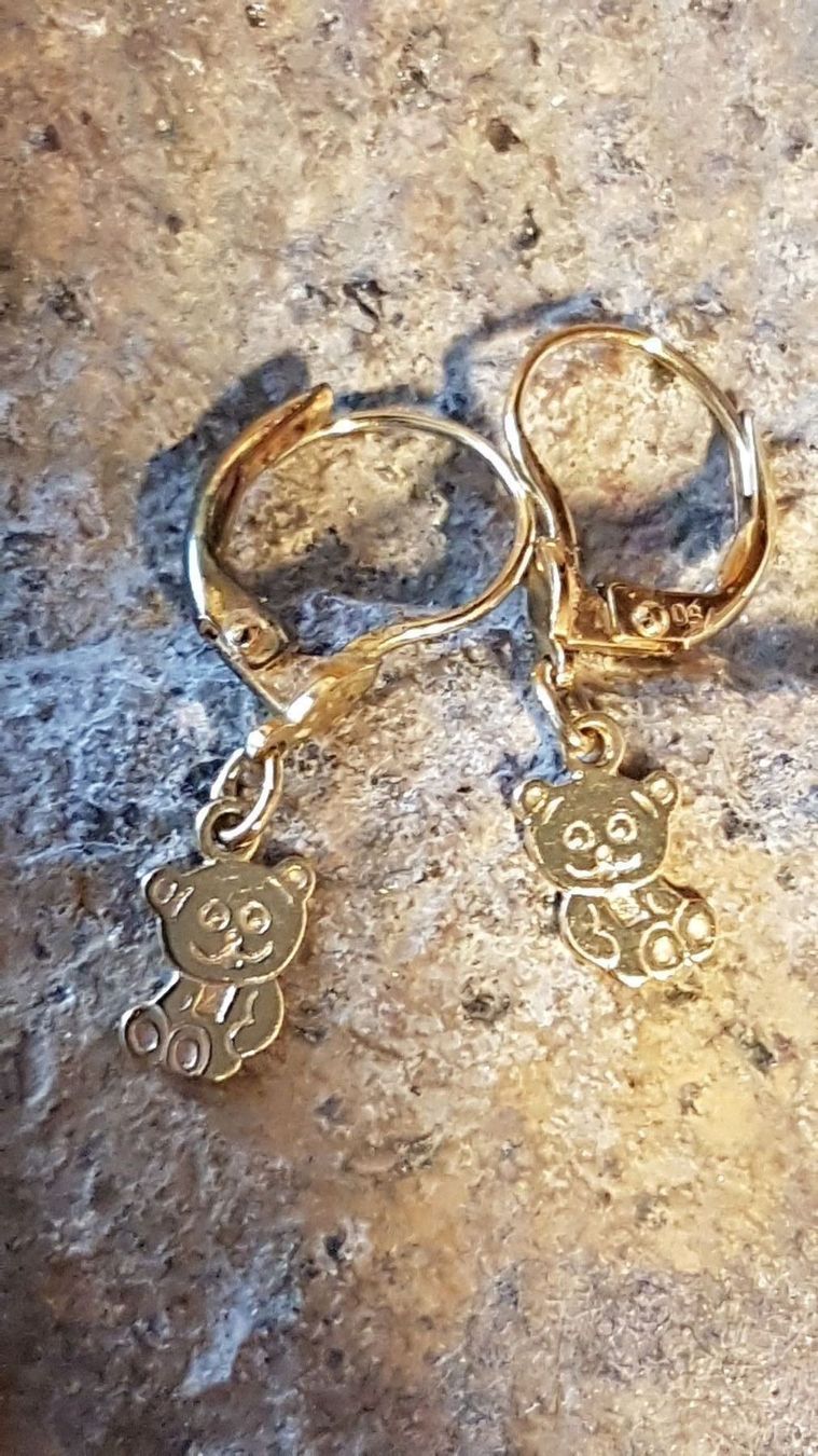 Orecchini pendenti & Orecchini a lobo: Süsse Bärchen Ohrhänger in 18 Karat Gold – Nuovo (secondo la descrizione) da Unterägeri venduto da Altgoldschmuck 3