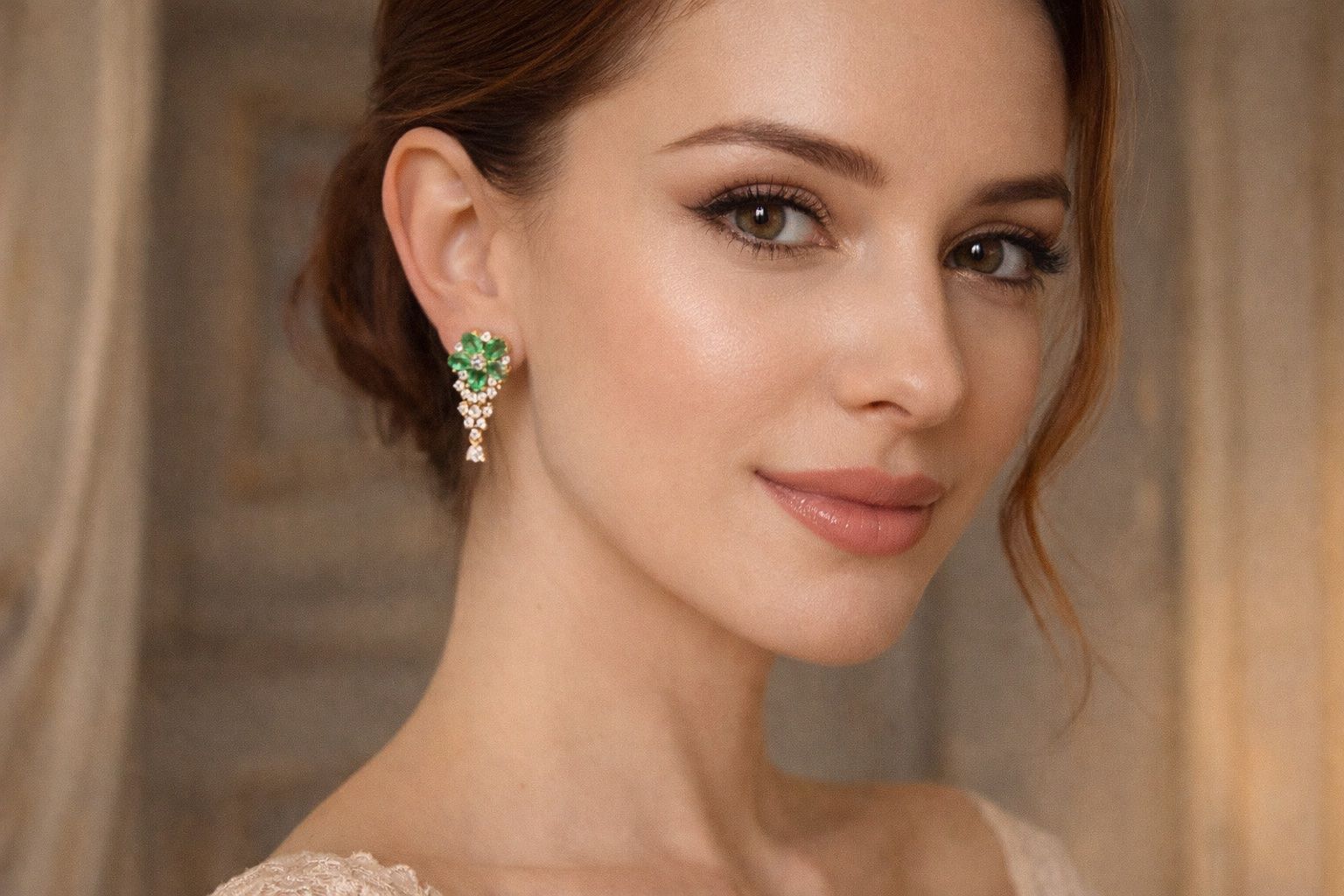 Ohrringe & -stecker: Boucles d’oreilles, fleurs en émeraude – Neu und originalverpackt aus St-Maurice von Sandrinette123 2