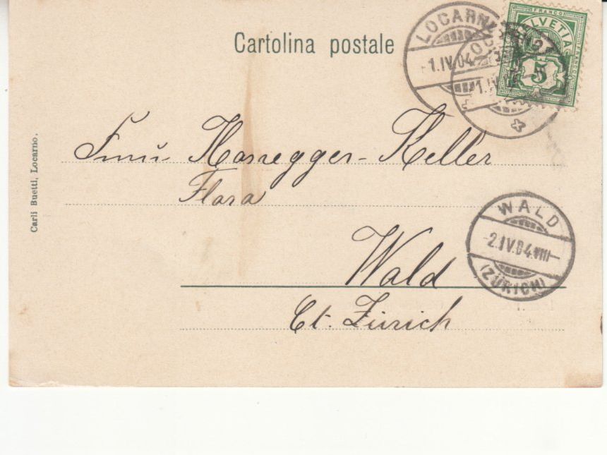 Cartoline postali: Locarno 1904 – Usato da Bürglen TG venduto da StampGraf 1