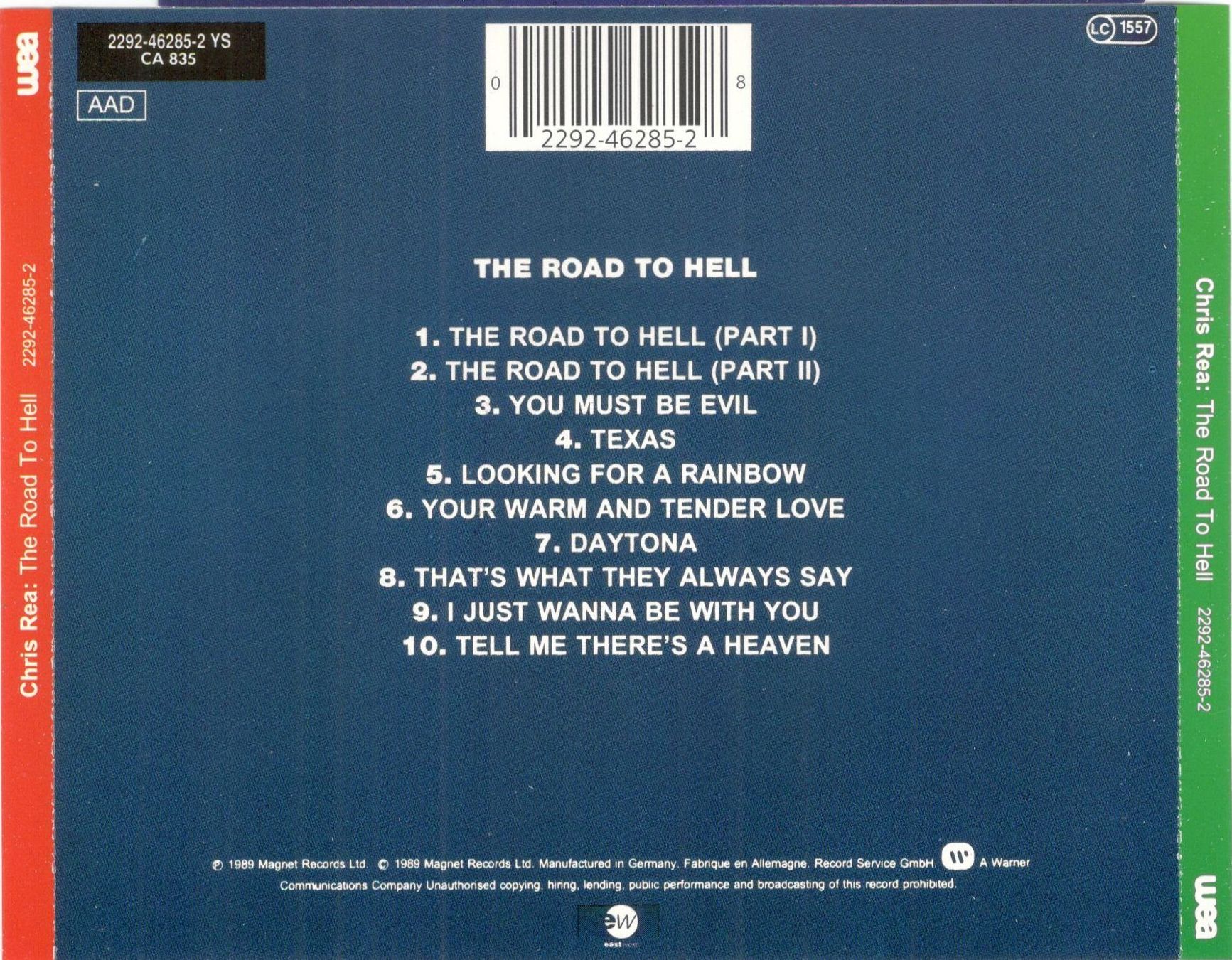 CD: Chris Rea CD The Road To Hell – Usato da St. Margarethen TG venduto da ursk10 1