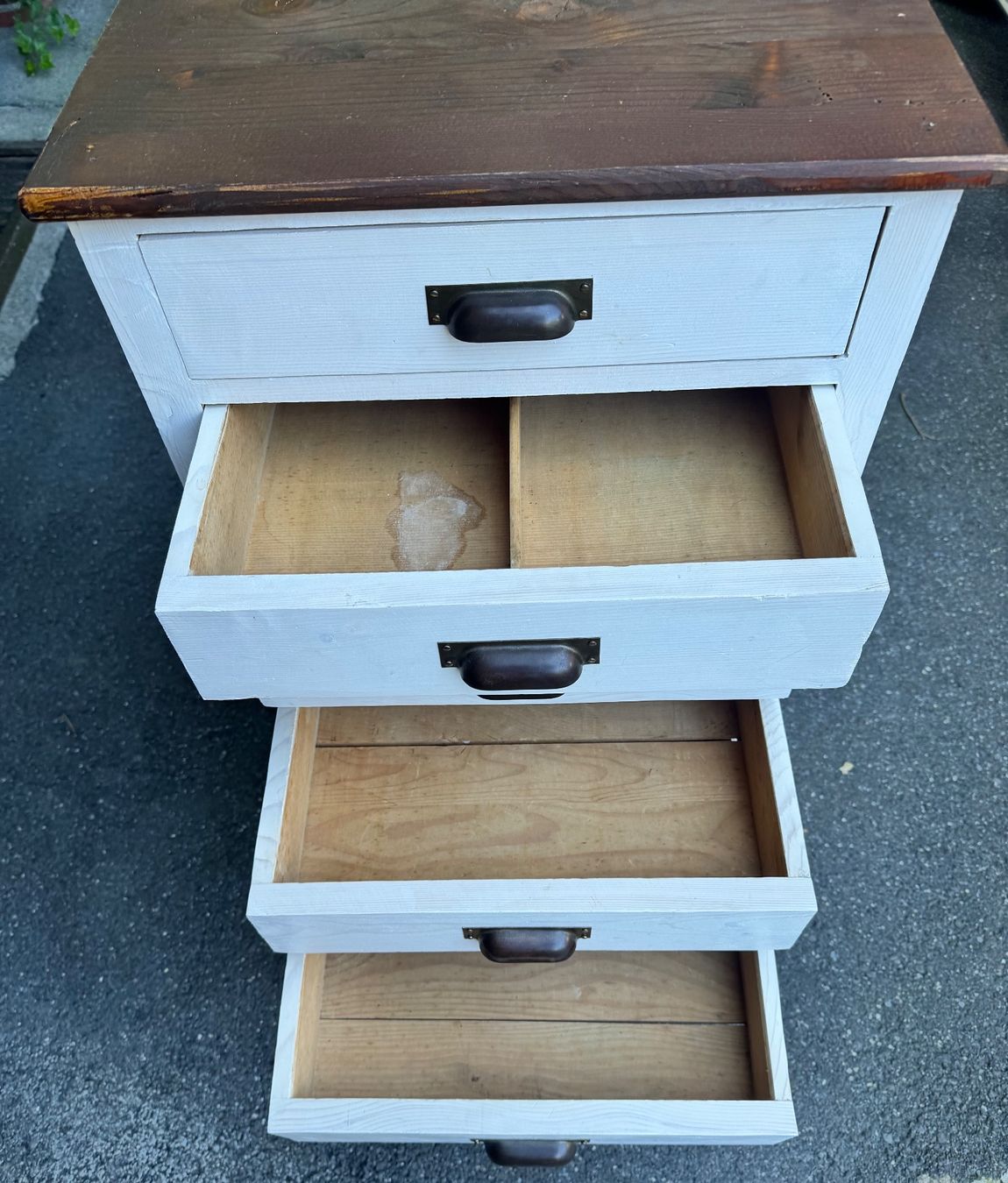 Cassettiere: Kommode weiss mit 7 Schubladen Vintage Holzmöbel – Usato da Seewen SZ venduto da web_ 3
