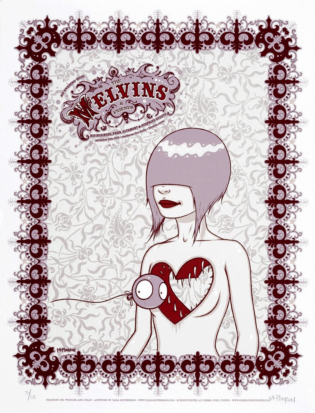 Foto & Immagini: TARA McPHERSON - MELVINS PINK + BLUE VARIANT - SIEBDRUCK – Nuovo (secondo la descrizione) da St. Gallen venduto da kobayashi-maru 2