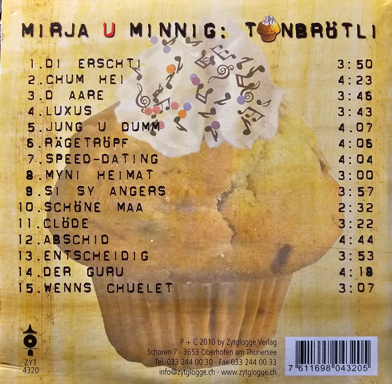 CD: Mirja U Minnig - Tonbrötli – Usato da Wahlen b. Laufen venduto da Cg10 1