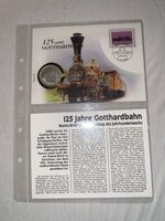 Numisbrief 125 Jahre Gotthardbahn mit Silbermünze