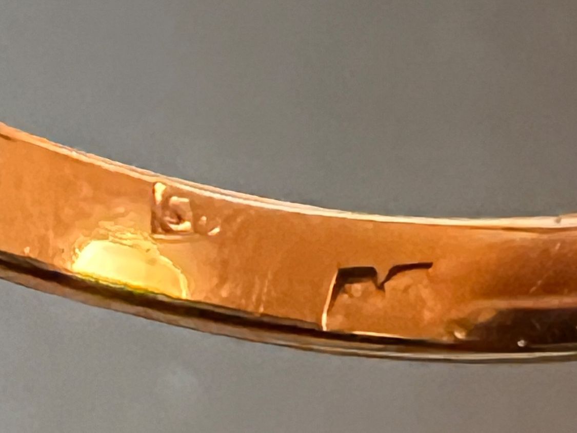 Anelli: Gold-Ring 14K mit Onyx – Usato da Chur venduto da Penting1935 2