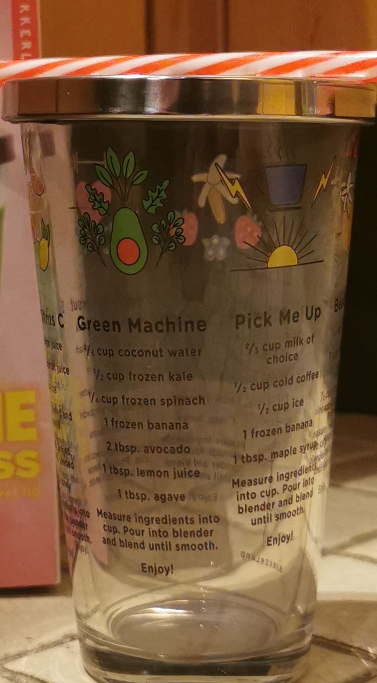 Gläser: Smoothie Glas mit Rezepten und Deckel – Neu und originalverpackt aus Laufen von Daraja