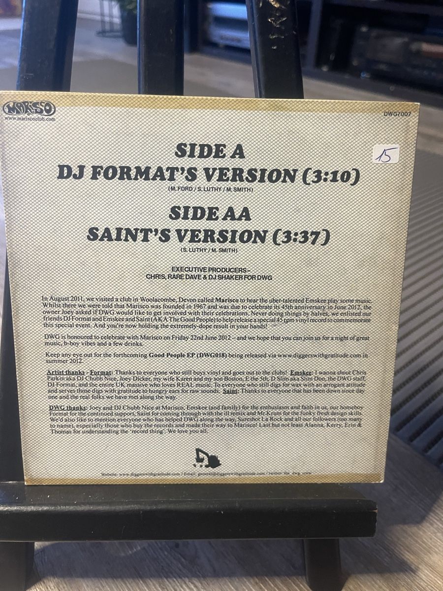 Schallplatten: Dj Format / Marisco – Neu (gemäss Beschreibung) aus Dagmersellen von stonefinger 1