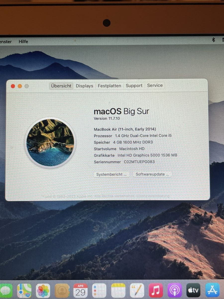 Apple Notebook: MacBook Air 11", 2014, i5, 4GB RAM – Usato da Wilderswil venduto da bwe_69gc 3