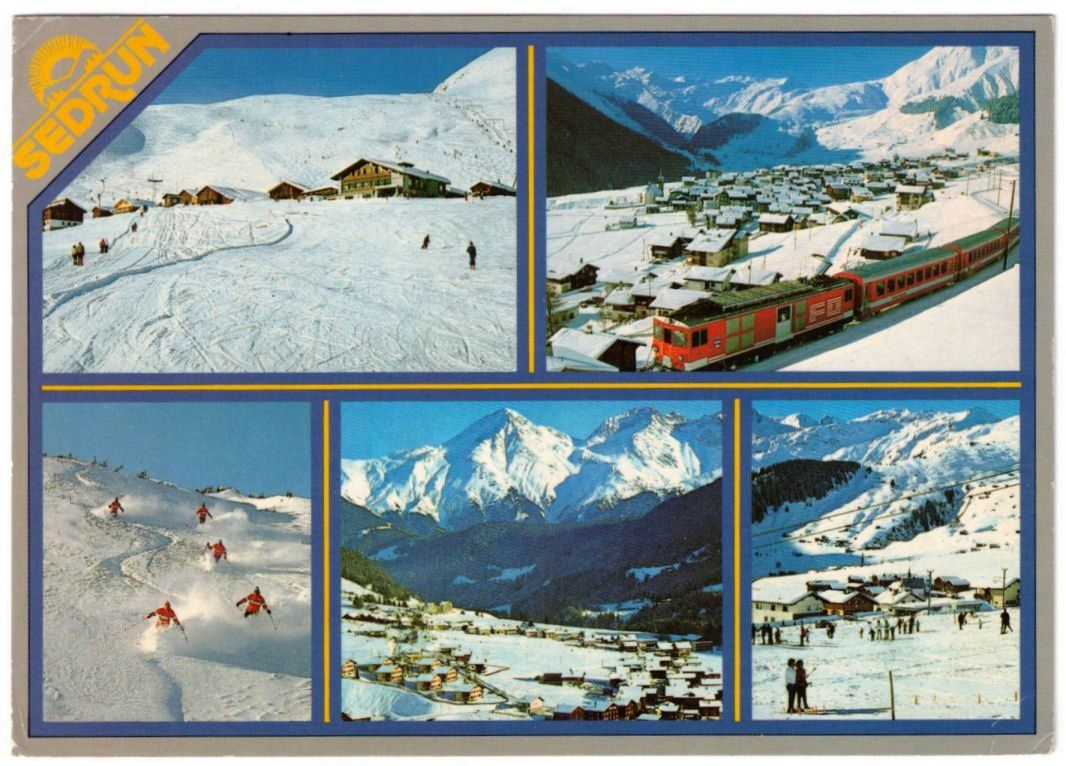 Cartes postales: Sedrun - 5 Bild AK – D'occasion à Binningen par Mountainrider