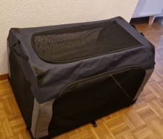 Hundetransportbox faltbar dunkelblau 2mal gebraucht