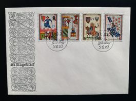 Liechtenstein FDC Minnesängerserie III, 1963
