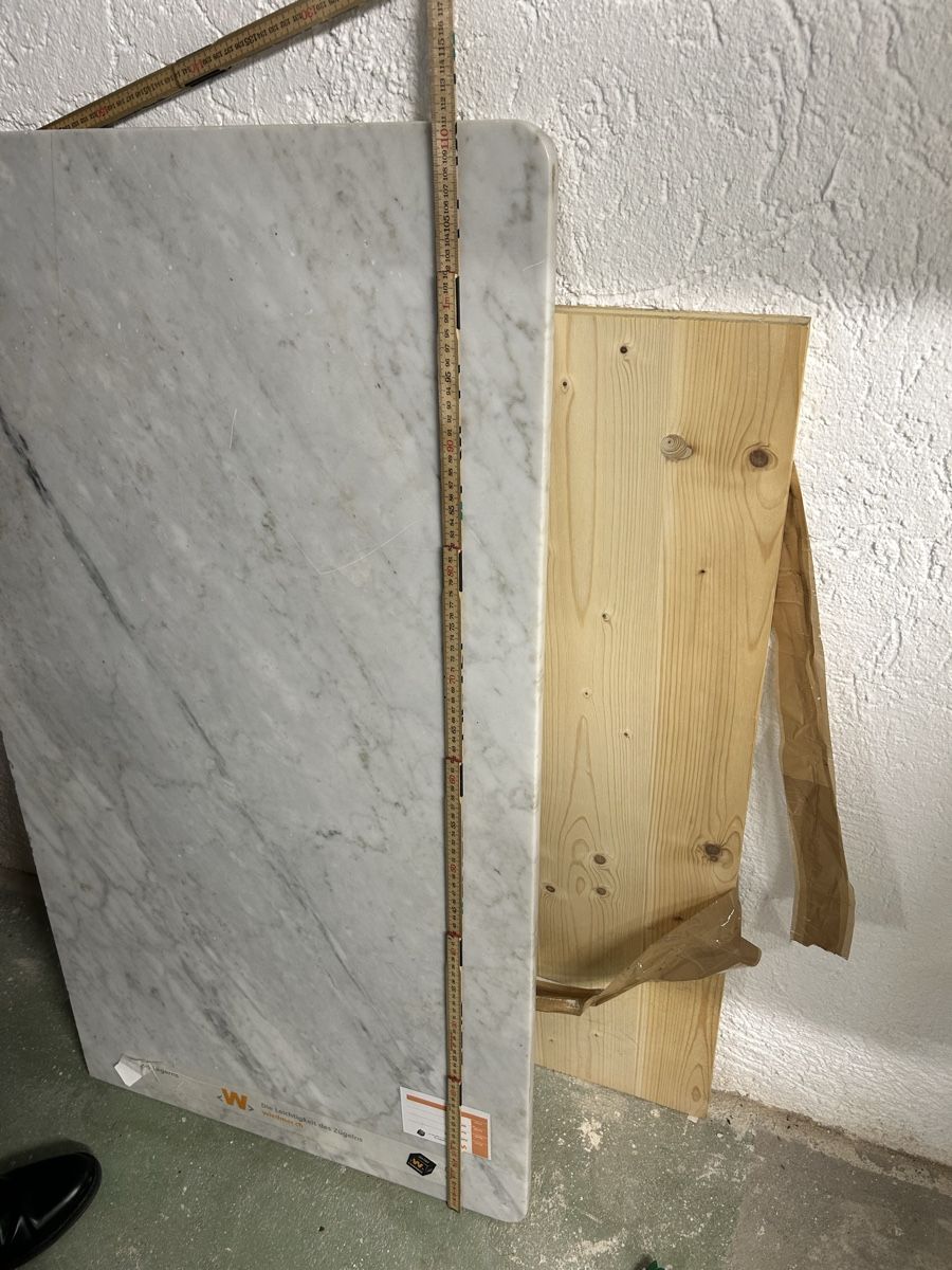 Servierplatten: Marmorplatte weiss/grau – Gebraucht aus Zürich von Spurlos123 1