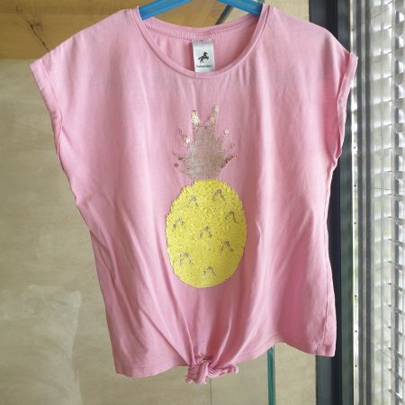 🐸 T-SHIRT FARBWECHSEL PAILLETTEN 134 PALOMINO