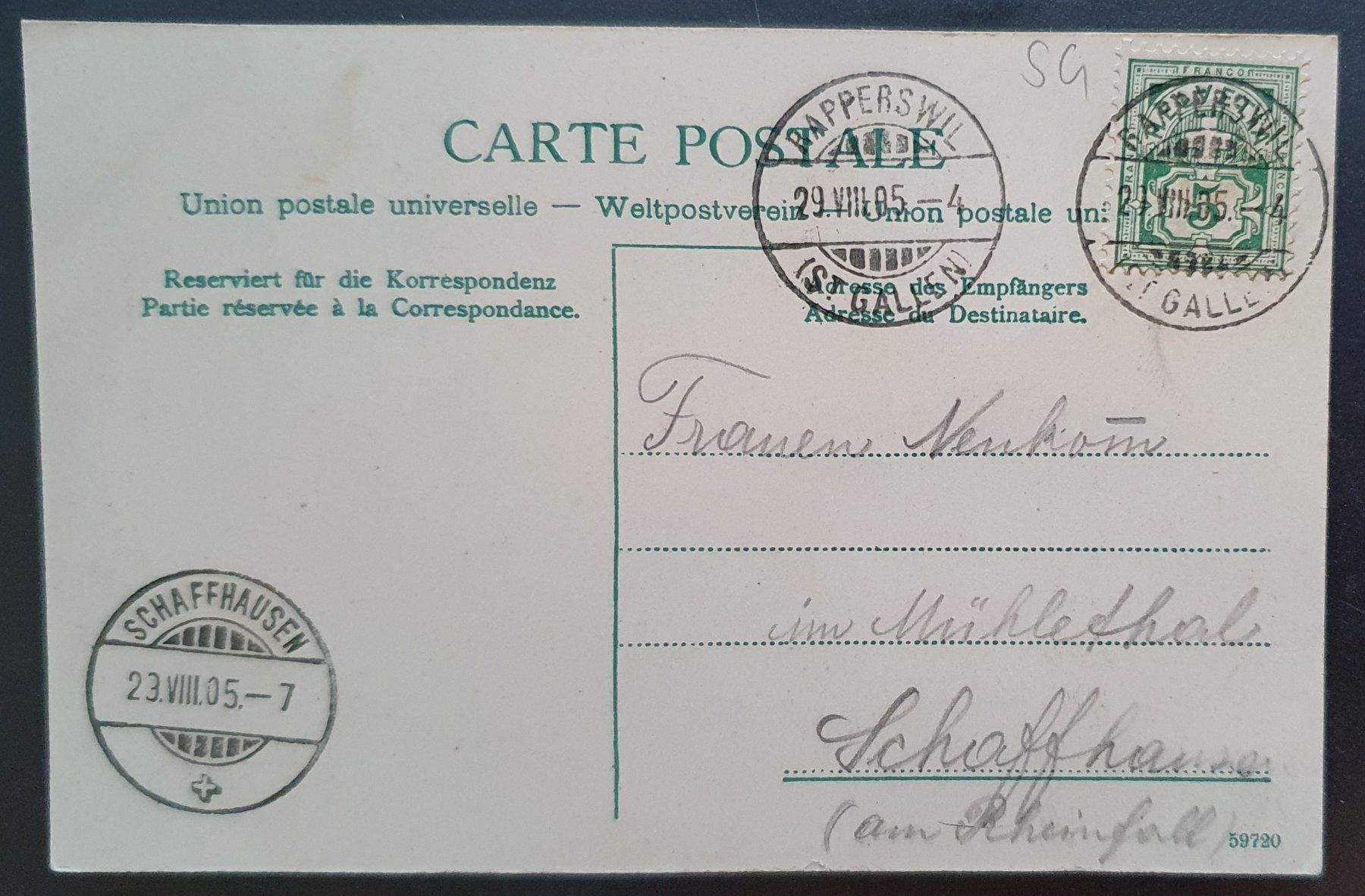 Ansichtskarten: Rapperswil - Rathaus 1905 – Gebraucht aus Kreuzlingen von Rschweiz1 1