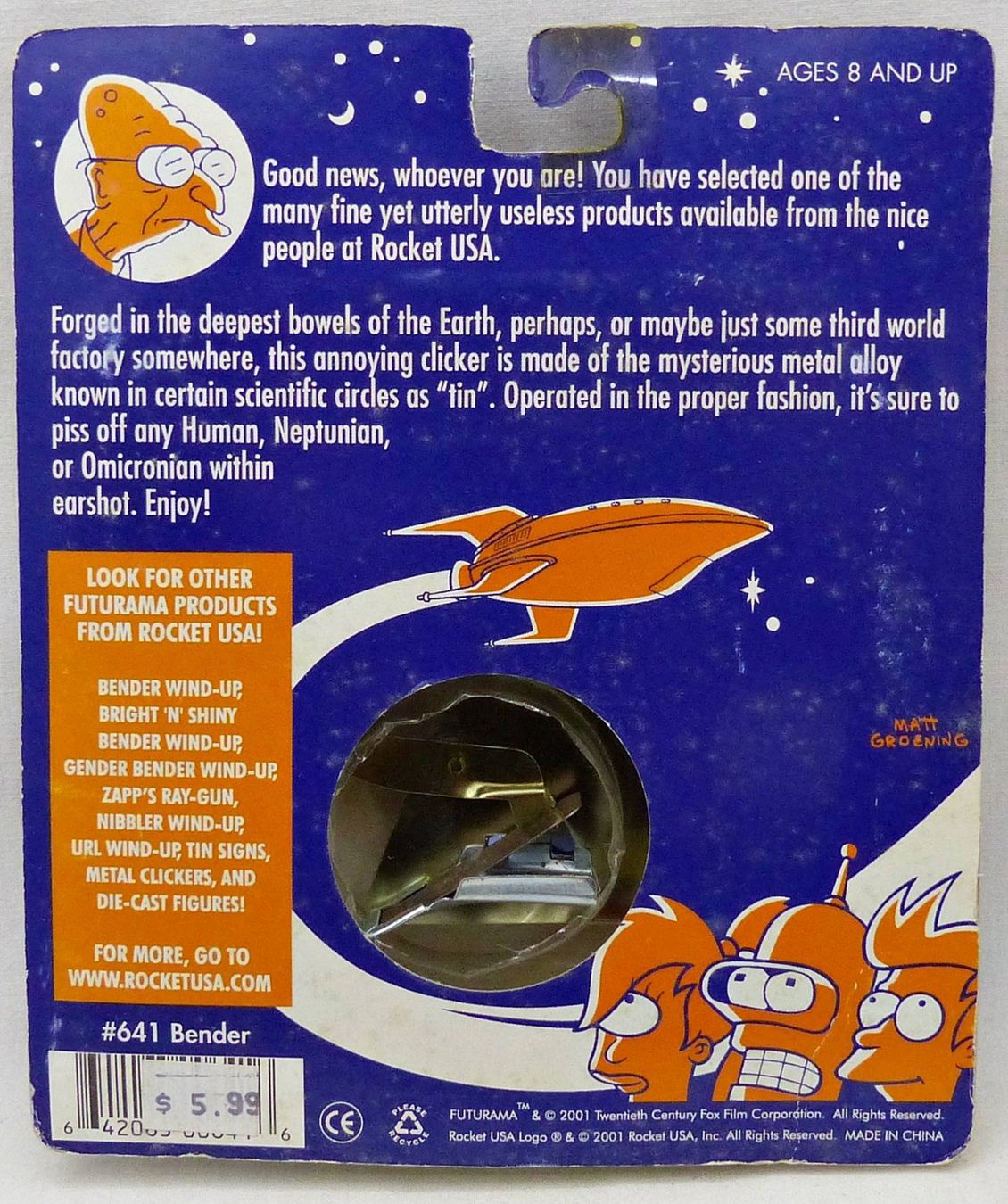 Statuette: FUTURAMA METAL CLICK TOYS BENDER NIBBLER DEVIL SET 2001 – Nuovo e nell'imballaggio originale da Lugano venduto da YouWantUS 6