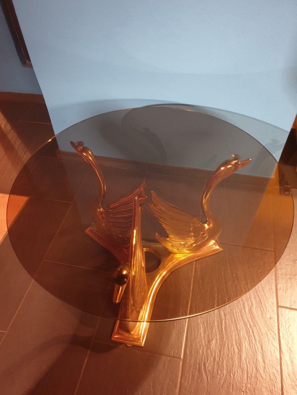 Tische: Art Deco Brass Swan Coffee Table – Gebraucht aus rebstein von spacy73 9