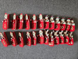Adventskalender Klammern zum selbst Befüllen, vollständig