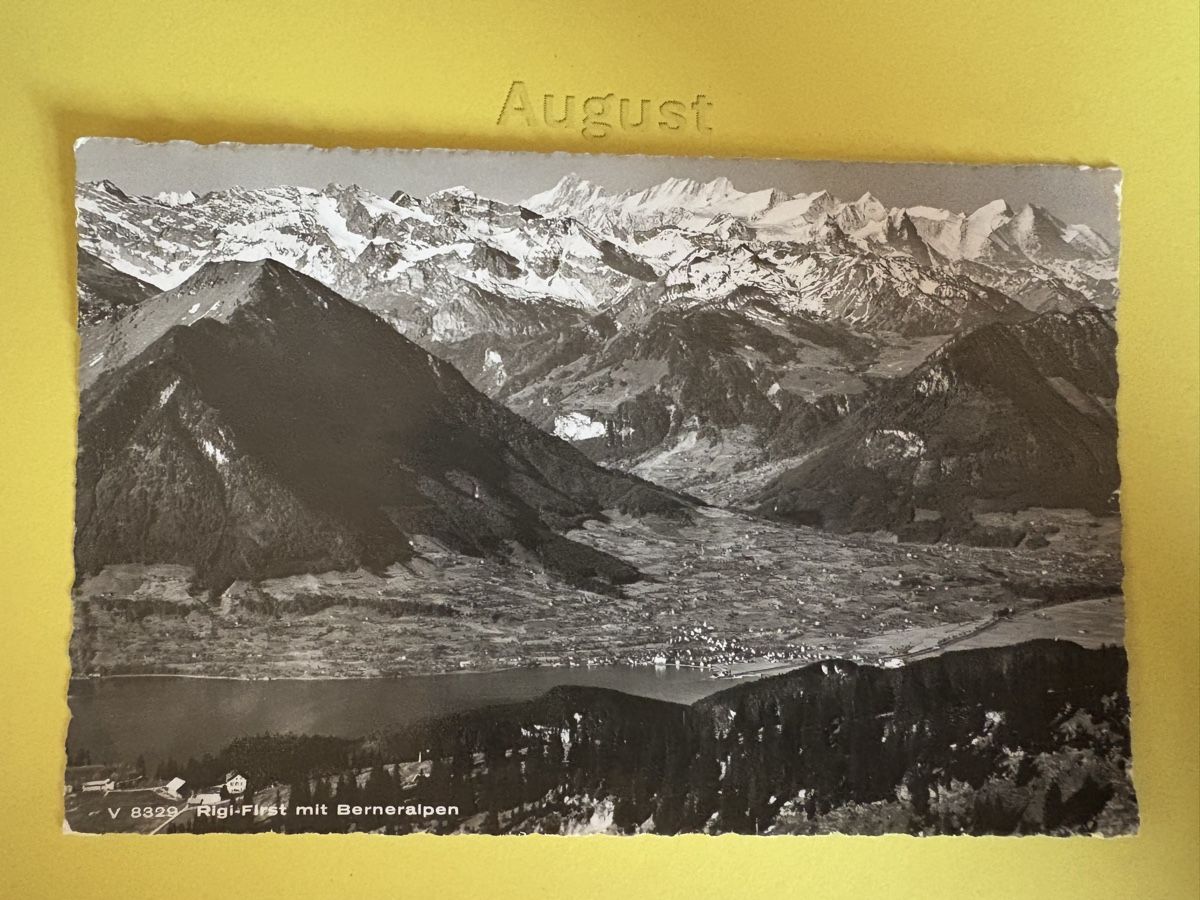 Ansichtskarten: AK von Rigi First mit Berneralpen – Gebraucht aus Rümlang von Kartenpost1