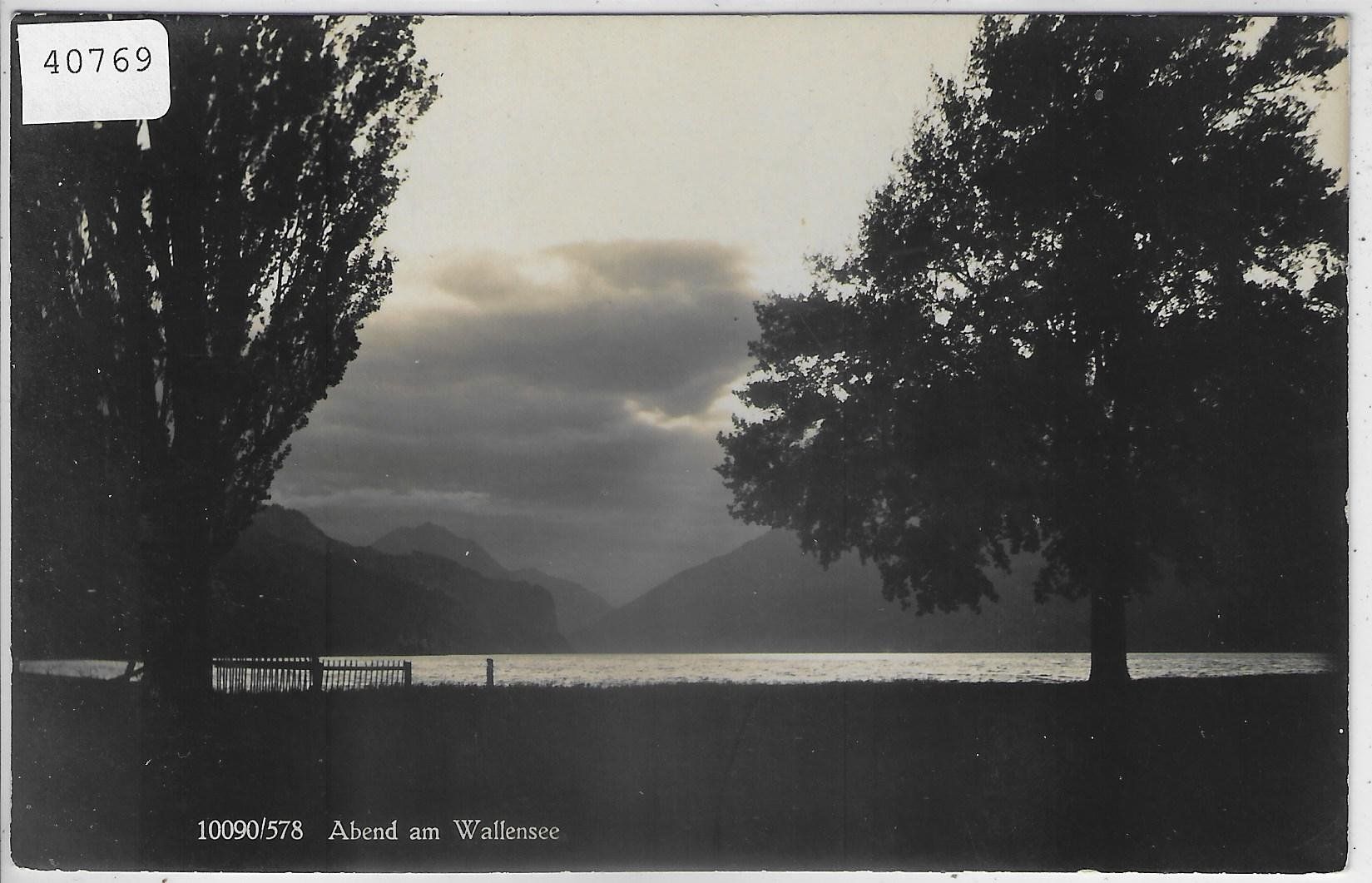 Cartoline postali: Abend am Wallensee – Usato da Ettingen venduto da Kartenplanet