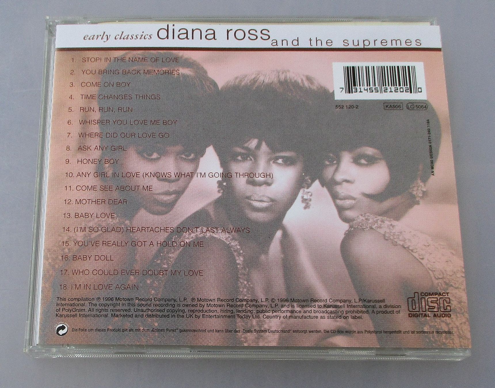 CD: DIANA ROSS & THE SUPREMES - Early Classics – Usato da Wattwil venduto da Muriel11 1
