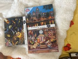 3 HUADADA Puzzle 1000 Stk - Neuwertig 3 Stk.tolles Geschenk!