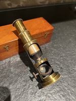 Antikes Reisemikroskop Messing Mikroskop Optische Instrument