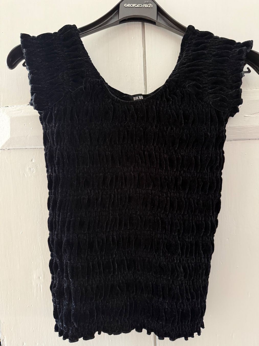 Tops: top " Bik Bok "en smock velours noir – Neu (gemäss Beschreibung) aus Echandens von pepite30