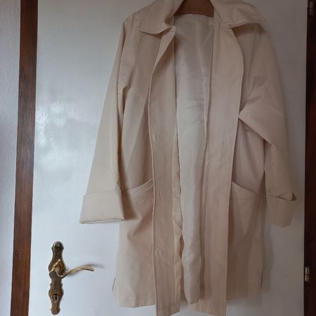 Manteau de pluie femme beige taille M Made in Italy neuf