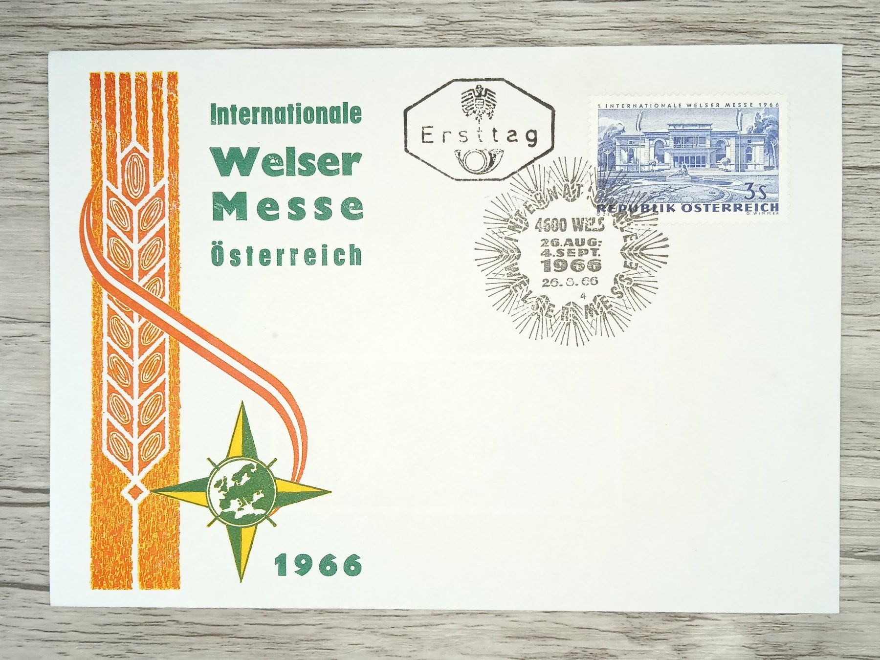 Tutti i francobolli: TR100 Enveloppe + Timbre Autriche 1966 – Usato da Cousset venduto da Patrick_Collections