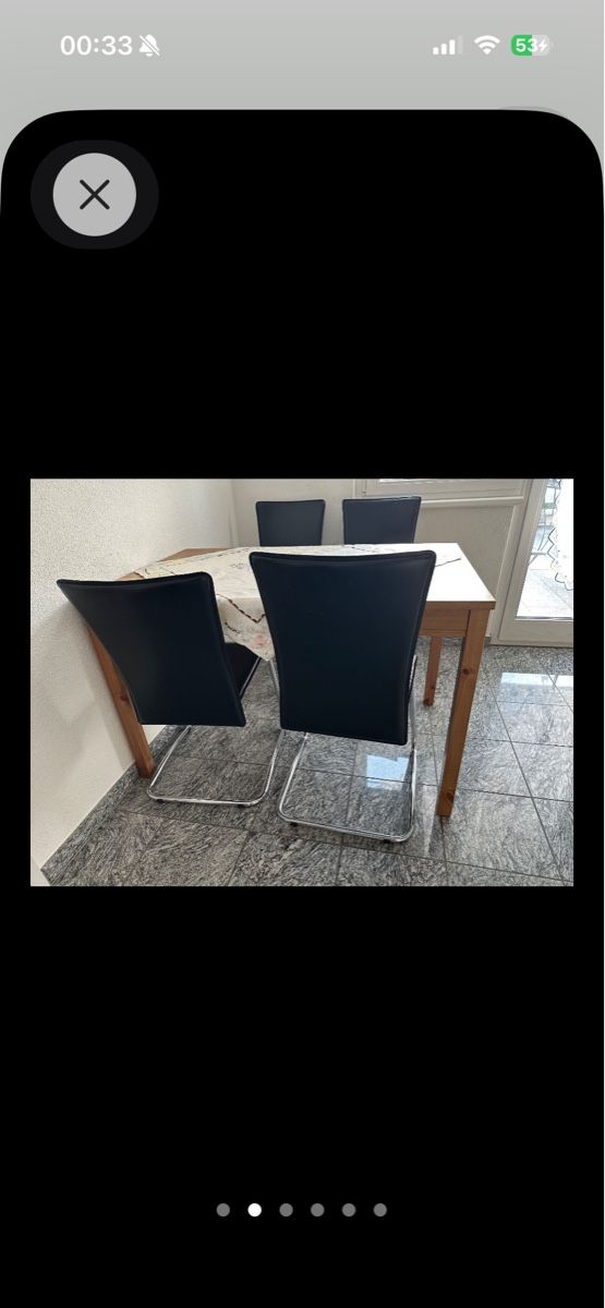 Pfister Chaises: 6 Frei-schwinger Stühle echtleder – D'occasion à Männedorf par Werniana 3