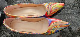 Exotische Pumps bunte Farben Grösse 39 wie neu Sommer ☀️