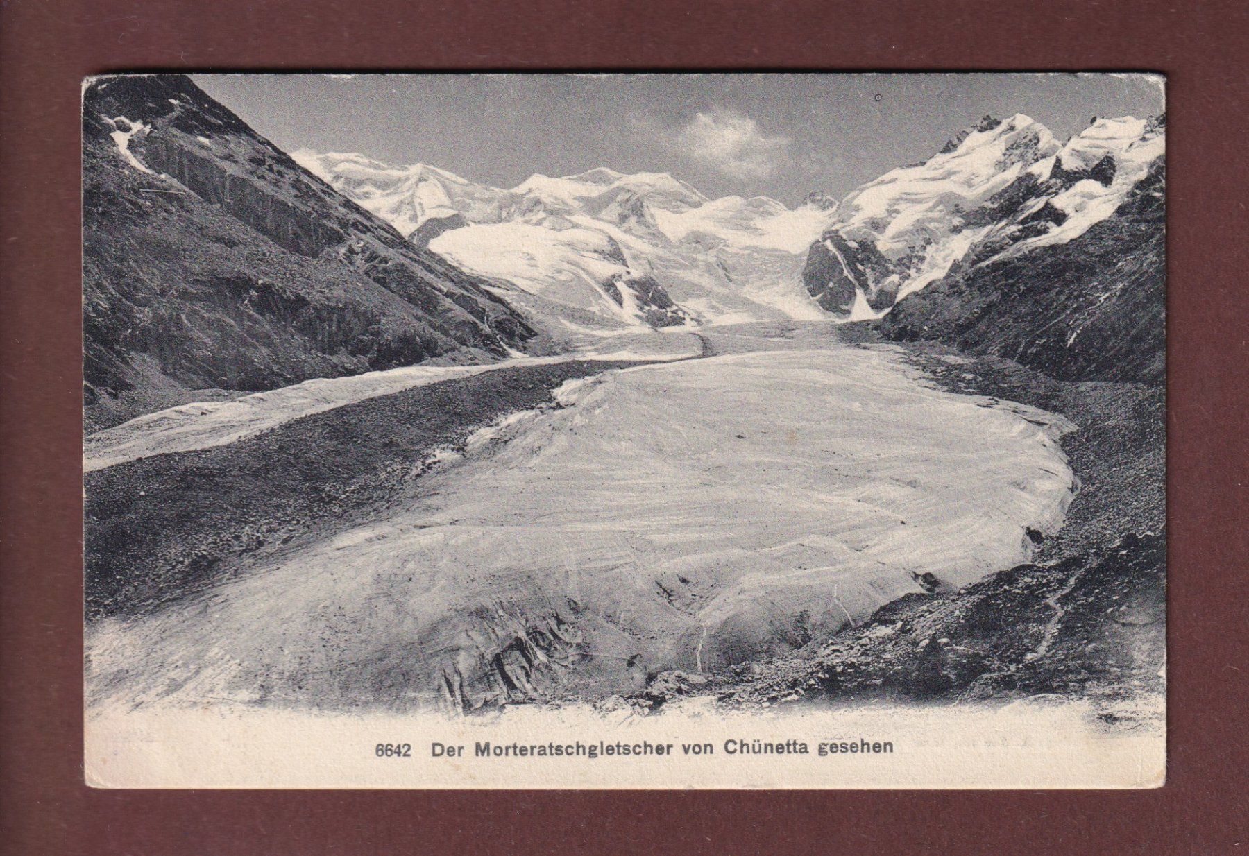Cartoline postali: MORTERATSCHGLETSCHER von Chünetta gesehen – Usato da Pully venduto da nicecards-shop