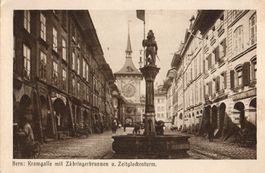 Bern - Kramgasse mit Zähringerbrunnen