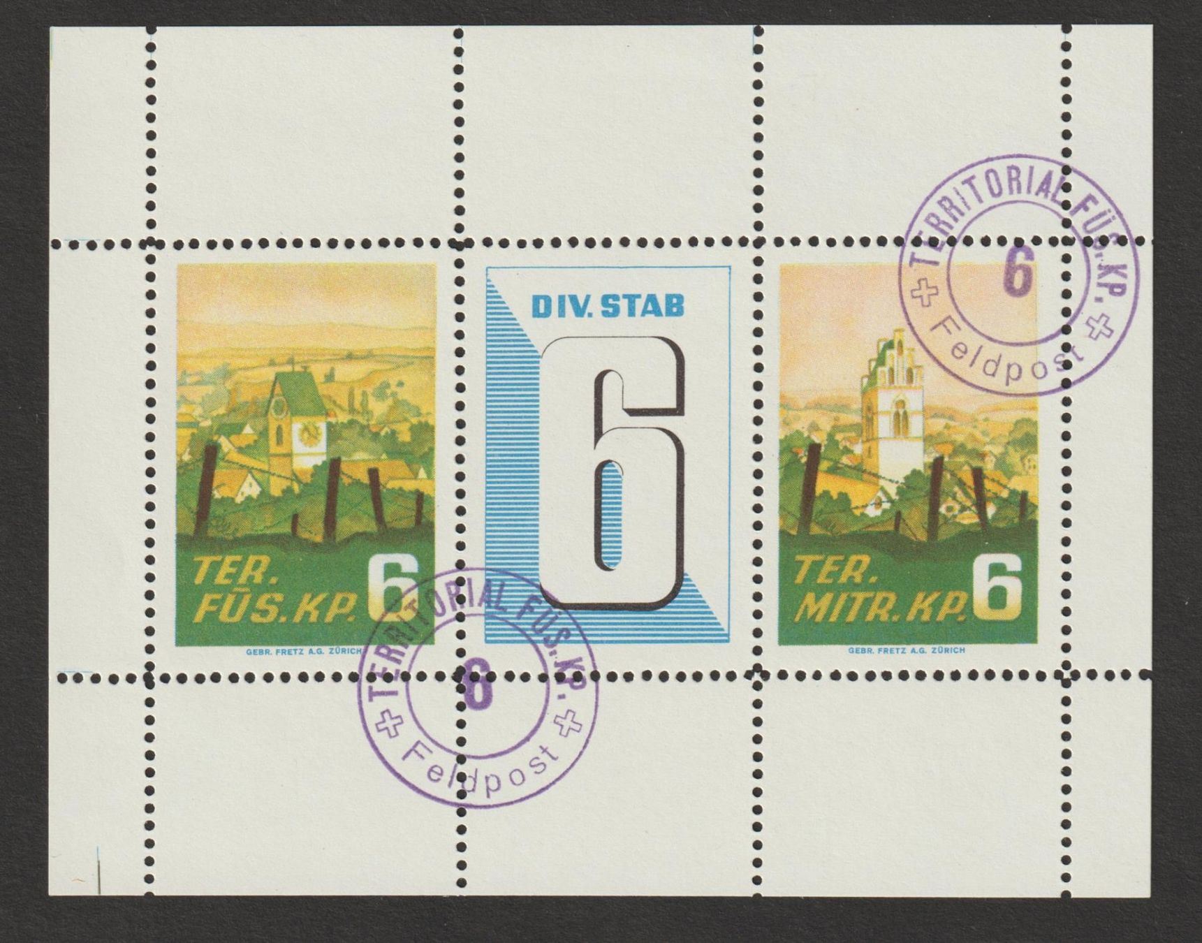 Tous les timbres: Kommandostäbe Nr. 60a/3 o – D'occasion à Siebnen par Fstaehli