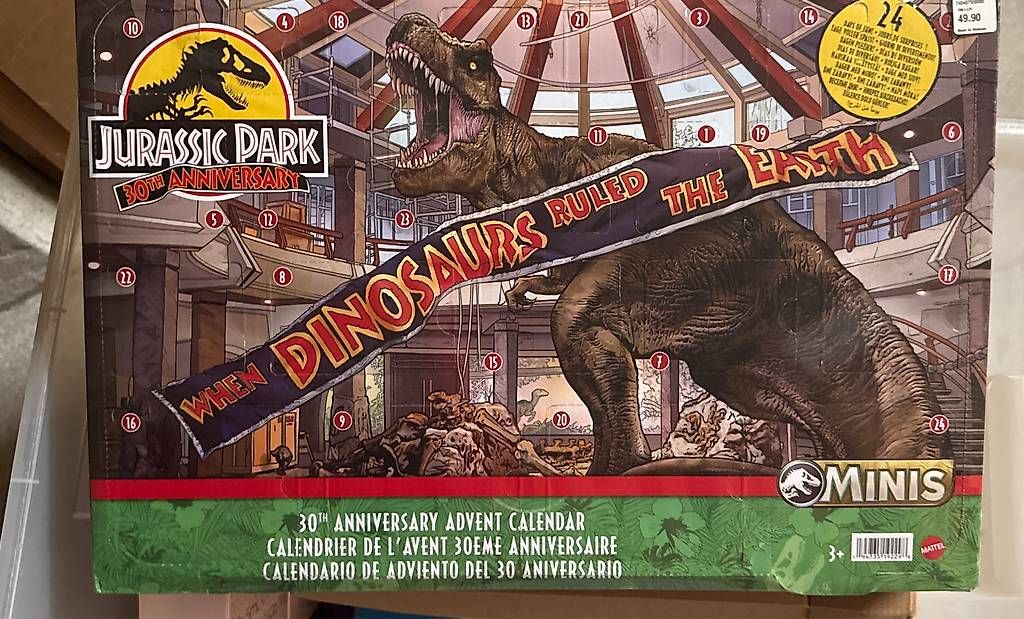 Kalender: Adventskalender Jurassic Park Dinosaurier – Neu und originalverpackt aus Zürich von Sashkica 1